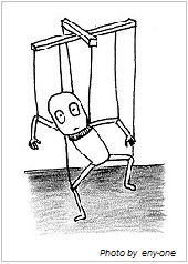 cartoon puppet