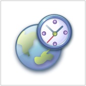 globe and clock