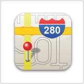 map with push pin