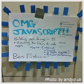 OMG javascript written in paper note