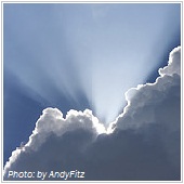 light shining through clouds